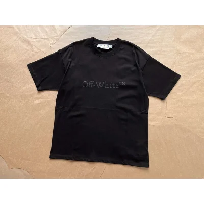 Футболка Off White With Text Logo "Black" фото № 3