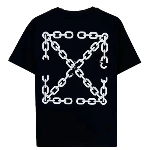 Футболка Off White Logo Made By Chains "Black"