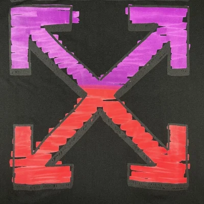 Футболка Off White Logo With Red Color "Black" фото № 2 Футболка Off White Logo With Red Color "Black" фото № 2