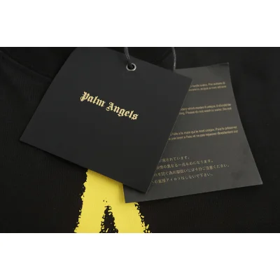 Футболка Palm Angels Logo And Star Print "Black/Yellow" фото № 3