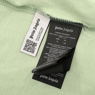 Футболка Palm Angels With A Palm Tree And Paint Stains "Gray/Mint" фото № 4