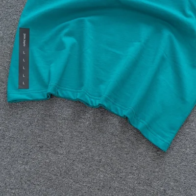 Футболка Palm Angels Ripped Toy With Logo "Turquoise" фото № 2