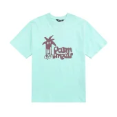 Футболка Palm Angels With Brown Logo Print "Turquoise"