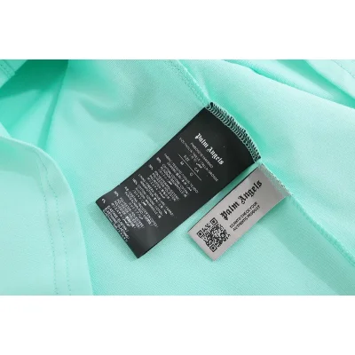 Футболка Palm Angels With Brown Logo Print "Turquoise" фото № 4