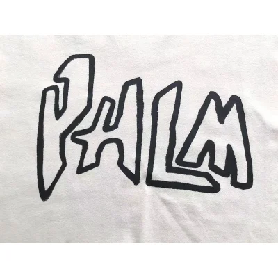 Футболка Palm Angels Flames And Lettering Back "White" фото № 4