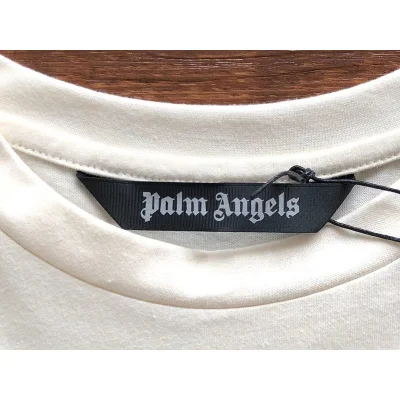 Футболка Palm Angels Flames And Lettering Back "White" фото № 3