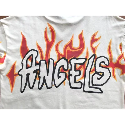 Футболка Palm Angels Flames And Lettering Back "White" фото № 5
