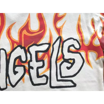 Футболка Palm Angels Flames And Lettering Back "White" фото № 7