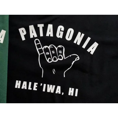 Футболка Patagonia Fingers Gesture Front Print "Black" фото № 5