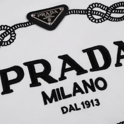 Футболка Prada A Circle Of Sea Knots "White" фото № 2