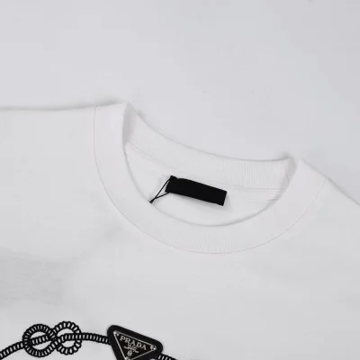 Футболка Prada A Circle Of Sea Knots "White" фото № 3