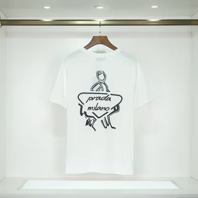 Футболка Prada Coming With Logo "White" фото № 5