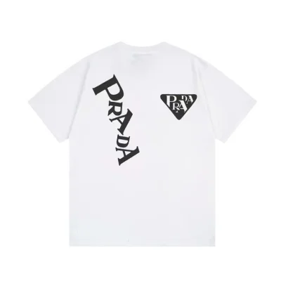 Футболка Prada With Letters Of Different Sizes "White" фото № 4