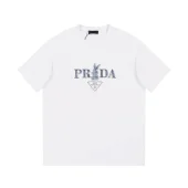 Футболка Prada With Text Logo Made Of Rhinestones "White"