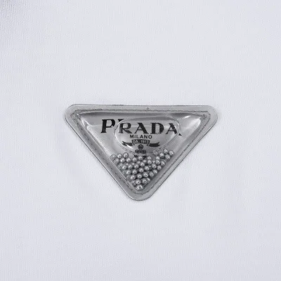 Футболка Prada With Logo Filled With Water "White" фото № 5