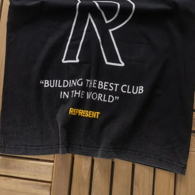 Футболка Represent Lettering All Over The Back "Black" фото № 6