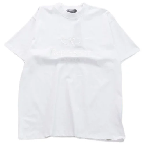 Футболка Represent Embroidered Front Logo "White"