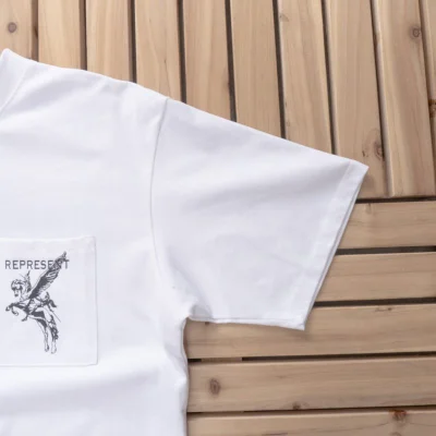 Футболка Represent Front Pocket And Flying Horse "White" фото № 4