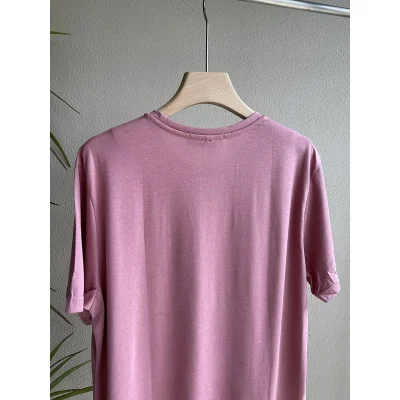 Футболка Stone Island With Black Patch "Pink" фото № 5