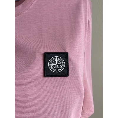 Футболка Stone Island With Black Patch "Pink" фото № 6