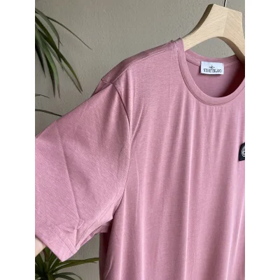 Футболка Stone Island With Black Patch "Pink" фото № 7