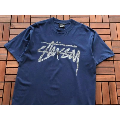 Футболка Stussy Logo From Chains "Blue" фото № 2