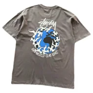 Футболка Stussy Planet With Flying Birds Around "Gray"
