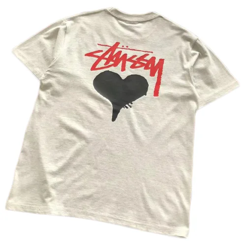 Футболка Stussy Heart And Logo "Beige"