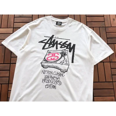 Футболка Stussy Gramophone With Colorful Letters "White" фото № 2