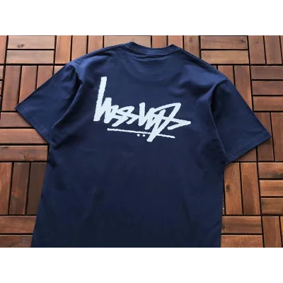 Футболка Stussy Mirror Logo Inscription "Blue" фото № 2