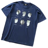 Футболка Stussy People With Different Hairstyle "Blue"