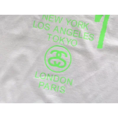 Футболка Stussy Colorful Lettering With City Names And Logo "White" фото № 3