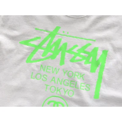 Футболка Stussy Colorful Lettering With City Names And Logo "White" фото № 5