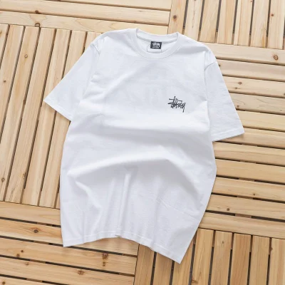 Футболка Stussy With Basic Logo Print "White" фото № 2
