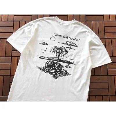 Футболка Stussy Palm Tree With Billiard Ball "White" фото № 2 Футболка Stussy Palm Tree With Billiard Ball "White" фото № 2