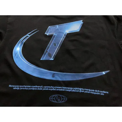 Футболка Trapstar Big Letter Underlined By Curve Line "Black" фото № 4