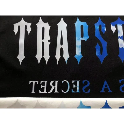 Футболка Trapstar Two Color Big Front Logo And Back Inscription "Black" фото № 5