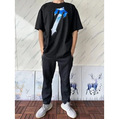 Футболка Trapstar Two Color Big Front Logo And Back Inscription "Black" фото № 8