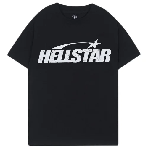Футболка Hellstar Big Back Logo And Logo Inscription Front "Black"