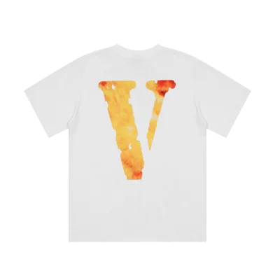 Футболка Vlone Yellow Print V Friends "White" фото № 2