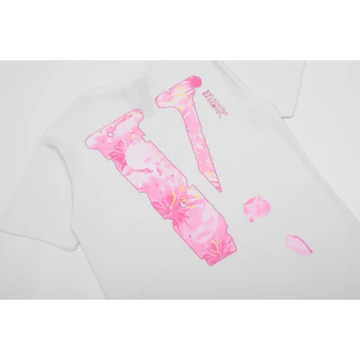 Футболка Vlone V-Friends Pink Blossom "White" фото № 6