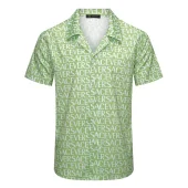 Рубашка Versace Without Pockets And Repeating Inscription Versace "Green"