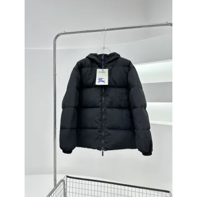 Двусторонний пуховик Burberry Dual Check "Black/Blue" фото № 4