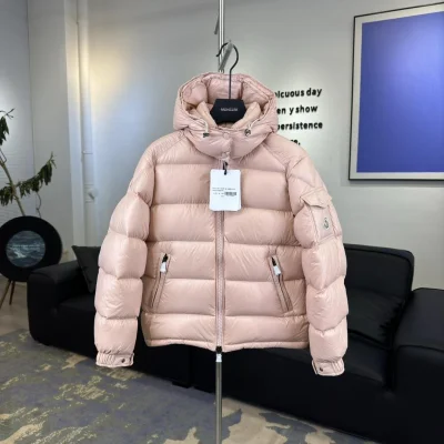 Пуховик Moncler Gles Hooded Puffer "Pink" фото № 5