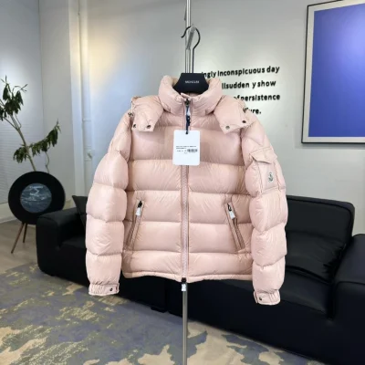 Пуховик Moncler Gles Hooded Puffer "Pink" фото № 2