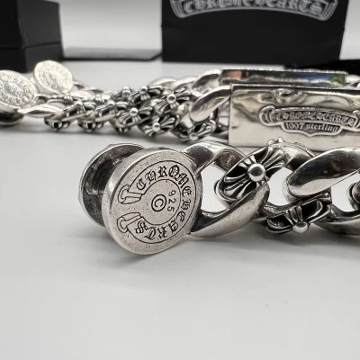 Браслет Chrome Hearts With Logo Massive - Binding "Silver" фото № 5