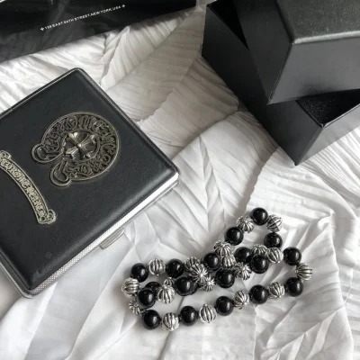 Браслет Chrome Hearts Fashion Beads "Silver, Black" фото № 2