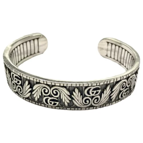 Браслет Gucci With Patterns And Logo Details - Ring "Silver"