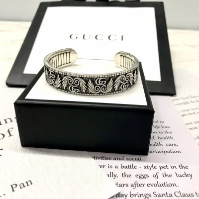 Браслет Gucci With Patterns And Logo Details - Ring "Silver" фото № 3