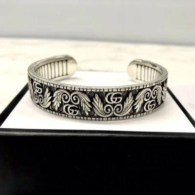 Браслет Gucci With Patterns And Logo Details - Ring "Silver" фото № 4